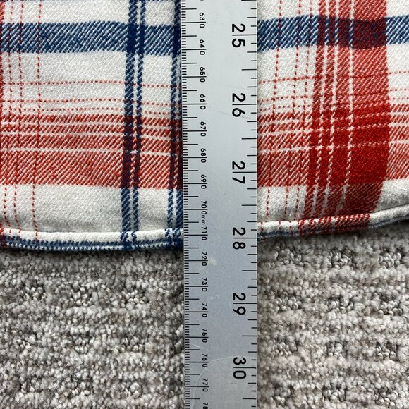 The North Face Flannel Shirt Men Medium M Plaid Orange Blue White Button Up - Picture 10 of 10